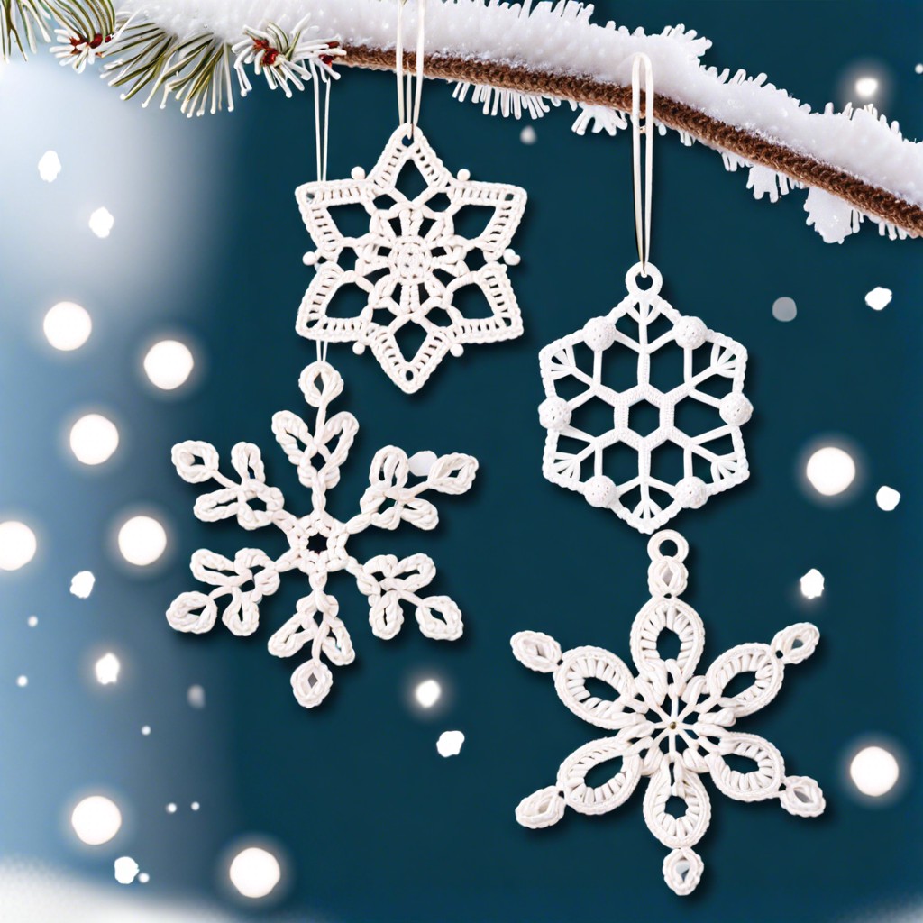 intricate snowflake ornaments