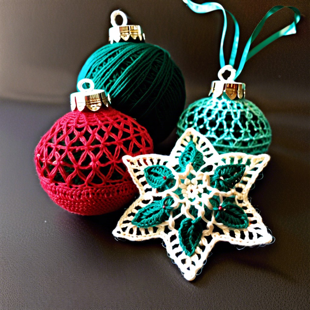 lacy christmas ornaments