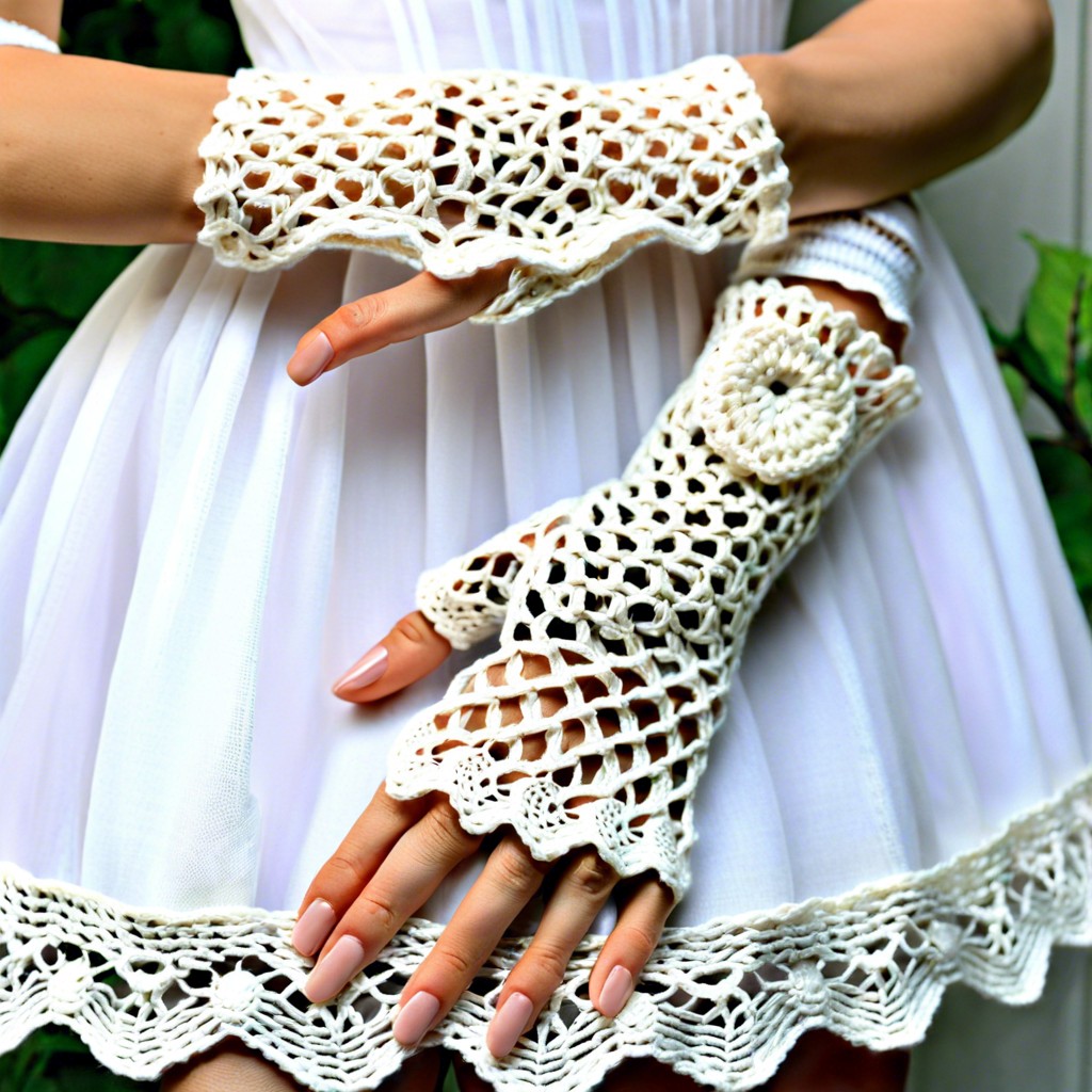 lacy fingerless gloves