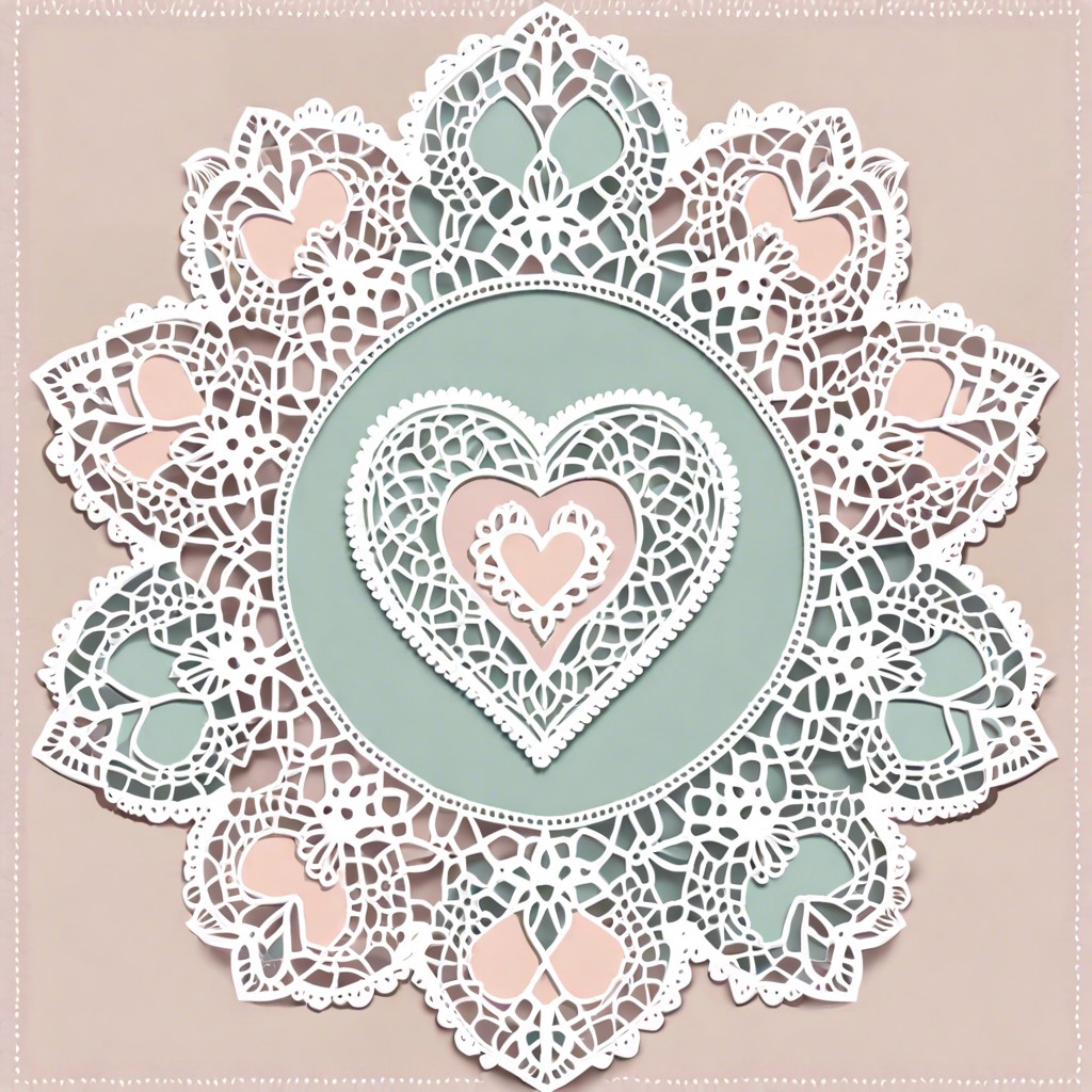 lacy heart doilies