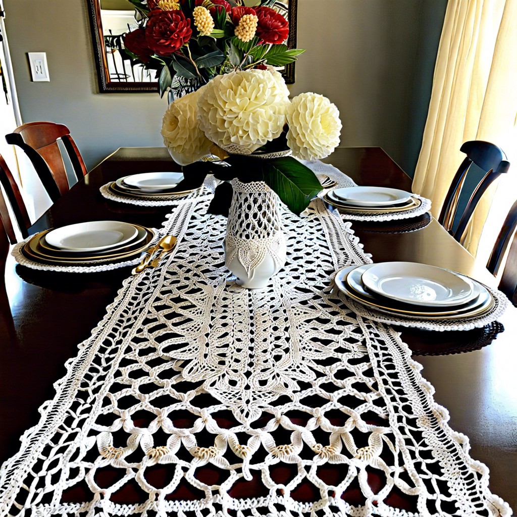 lacy table runner