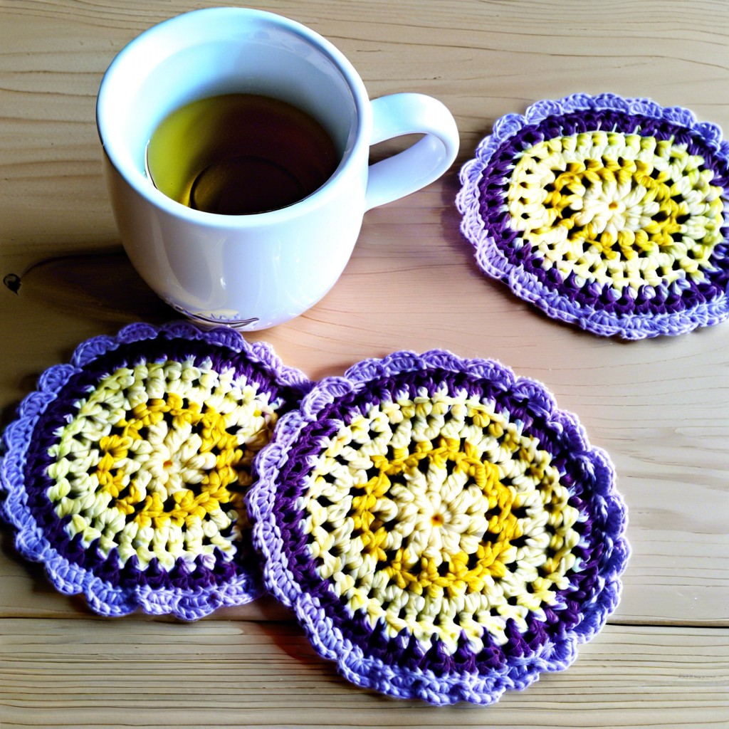 lavender and lemon coasters