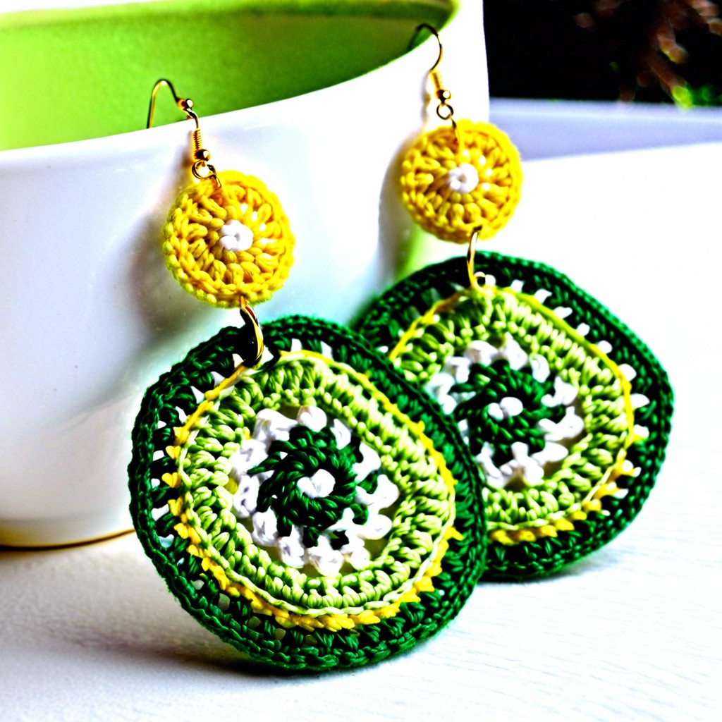 lime slice earrings