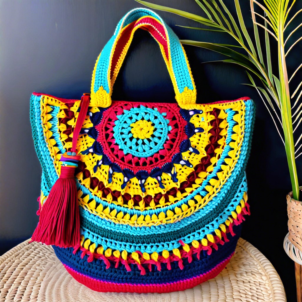 mandala circle tote