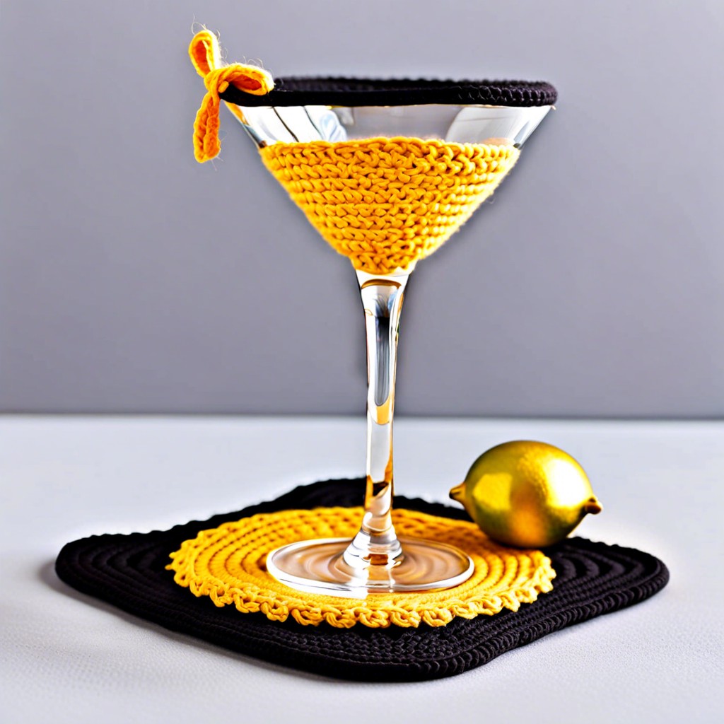 martini glass coasters