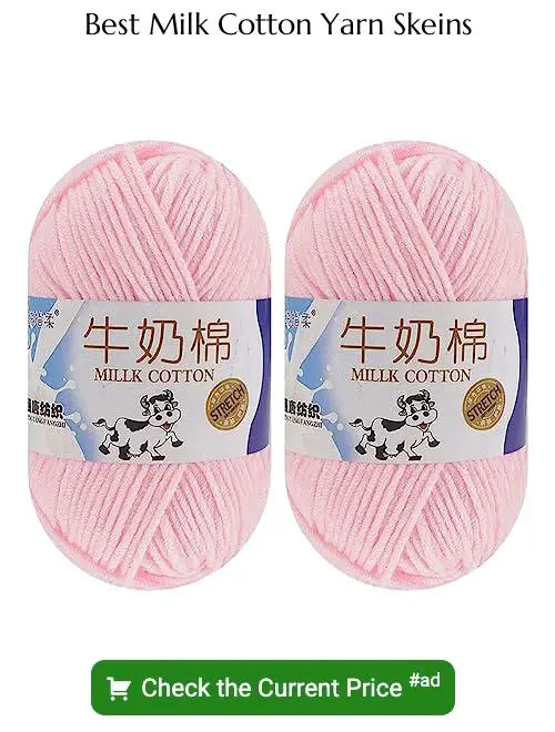 milk cotton yarn skeins