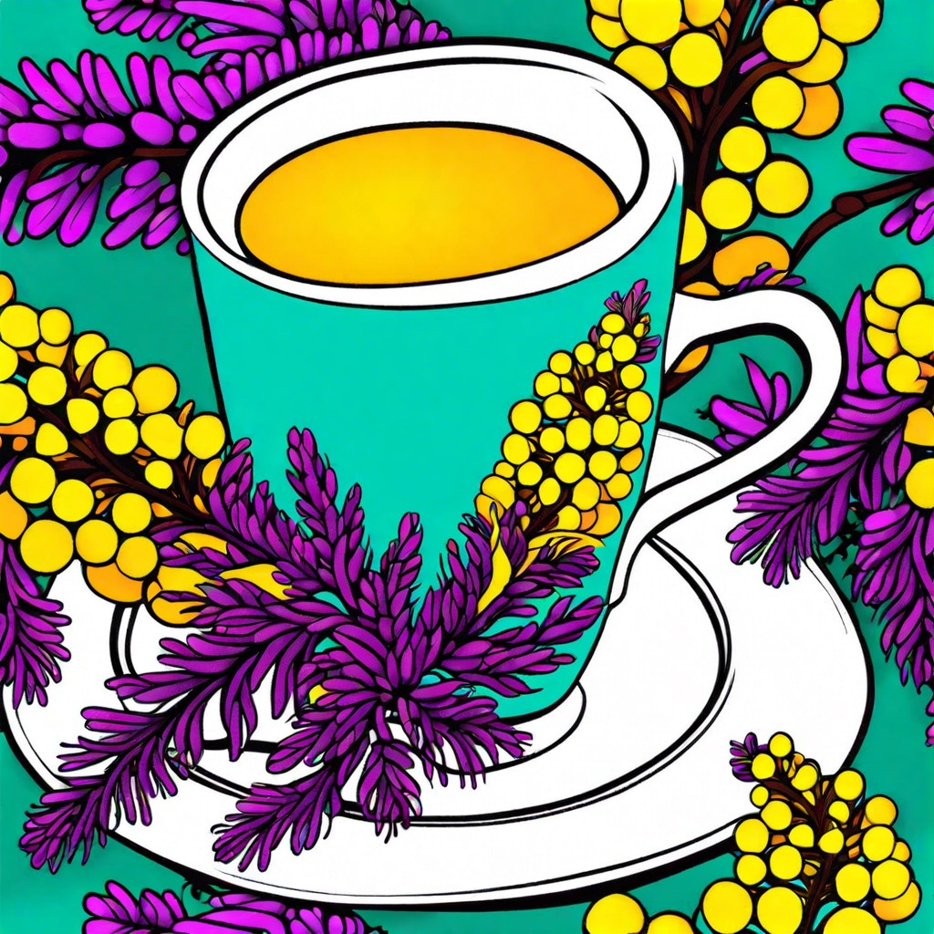 mimosa and heather coffee cup cozy