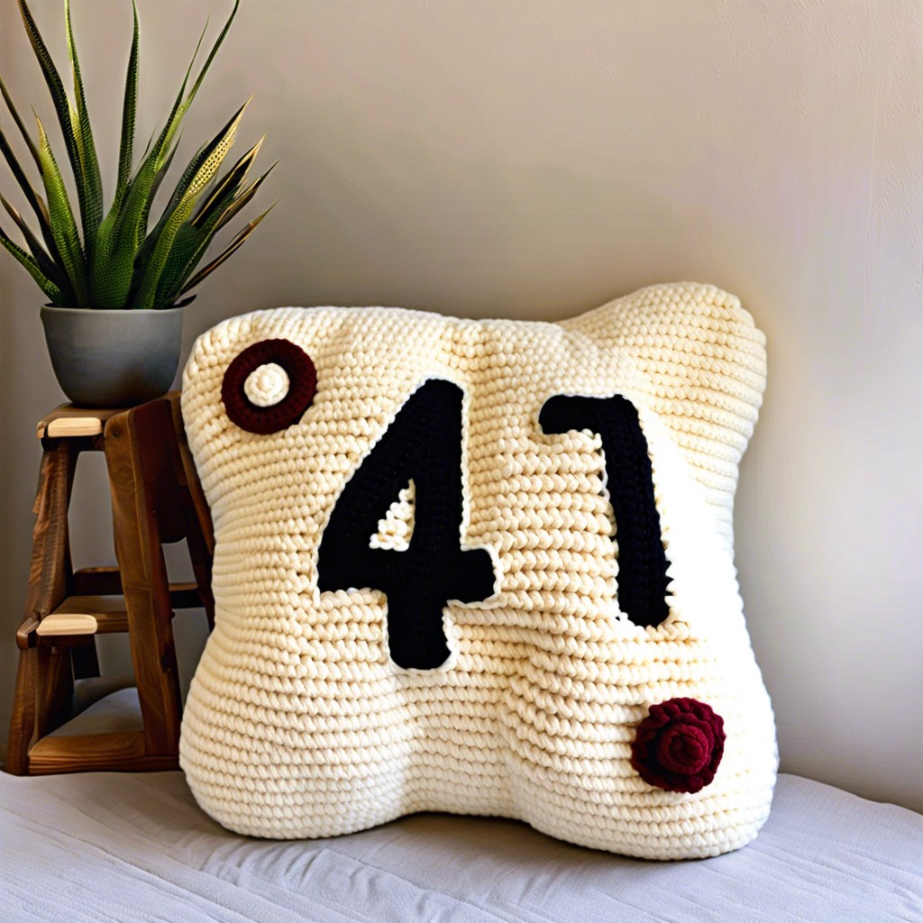 number 40 pillow