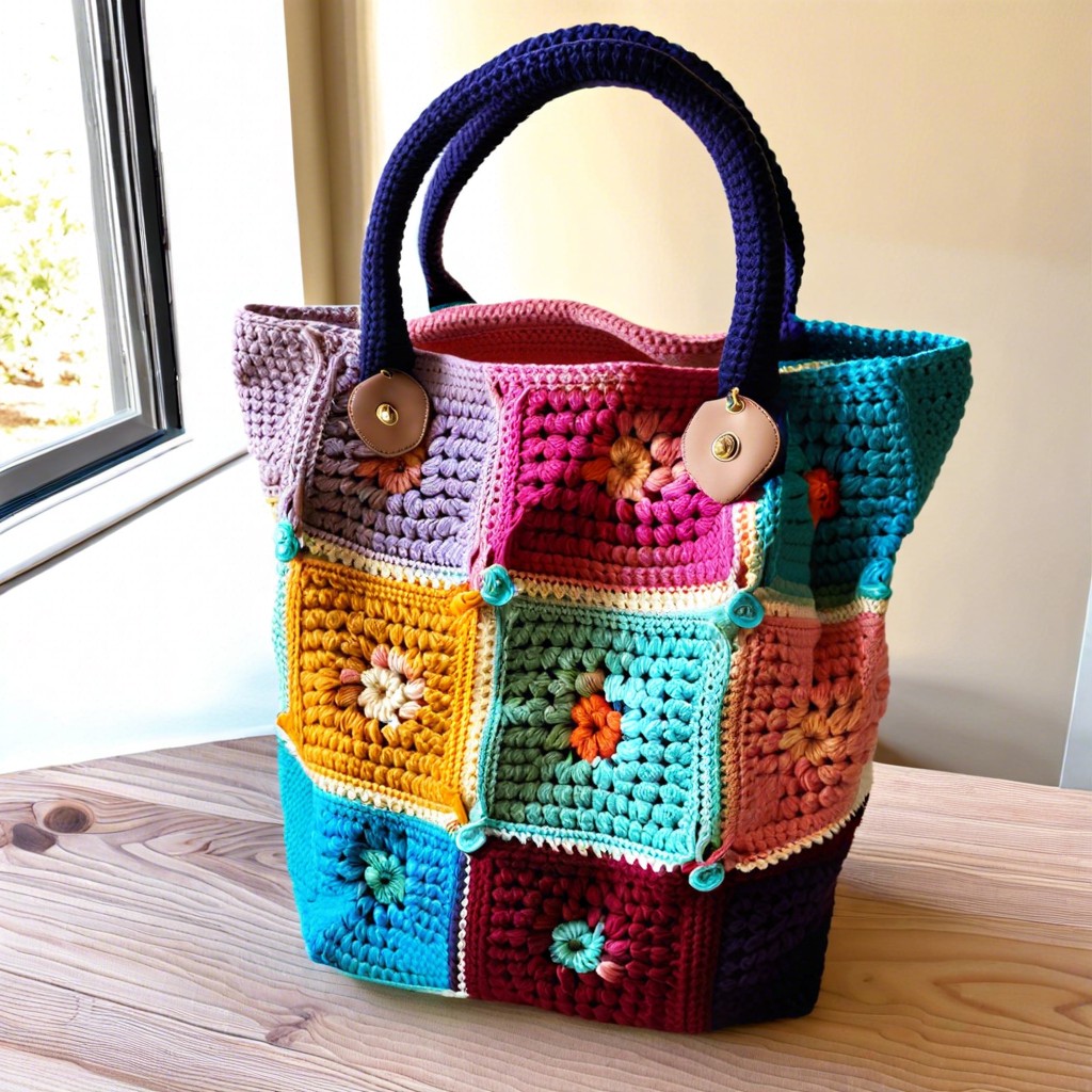 patchwork square tote