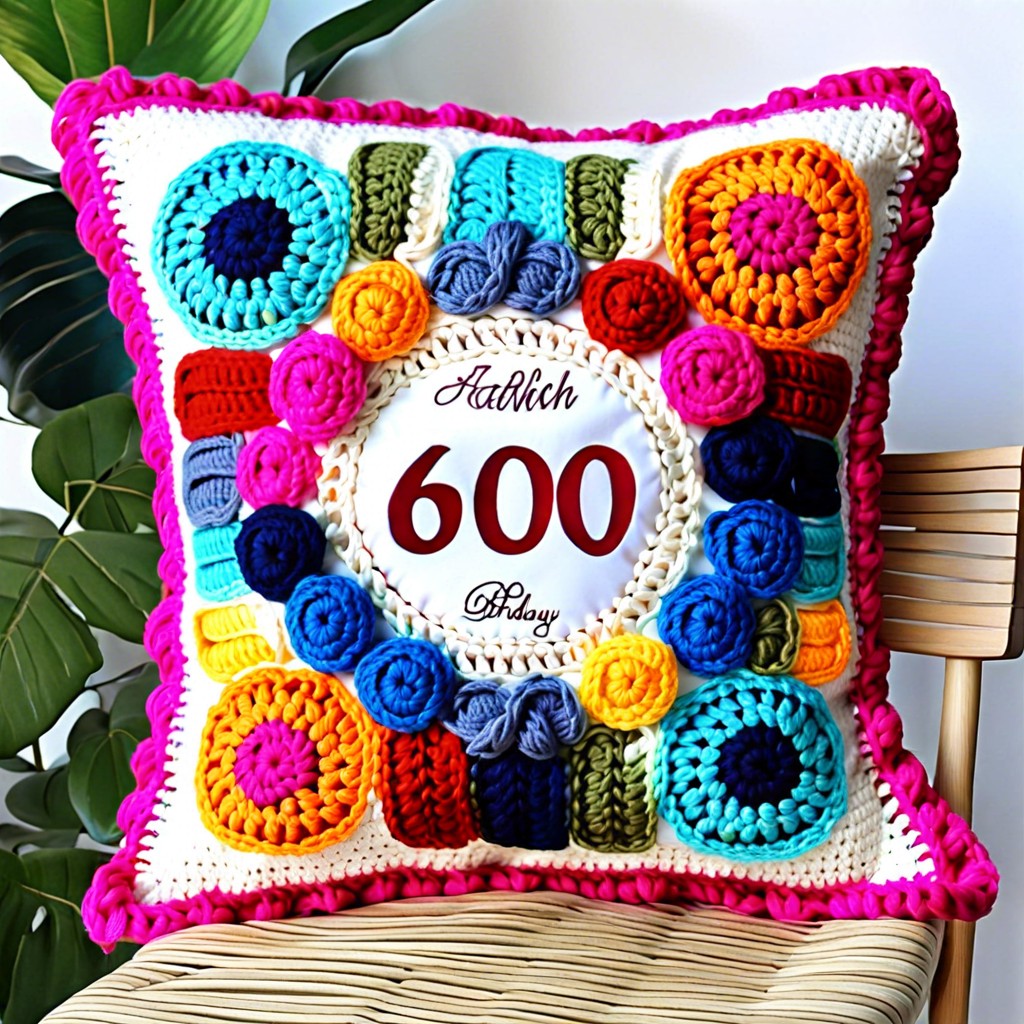 personalized crochet cushion cover