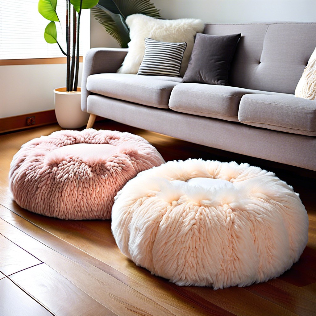 plush floor cushions