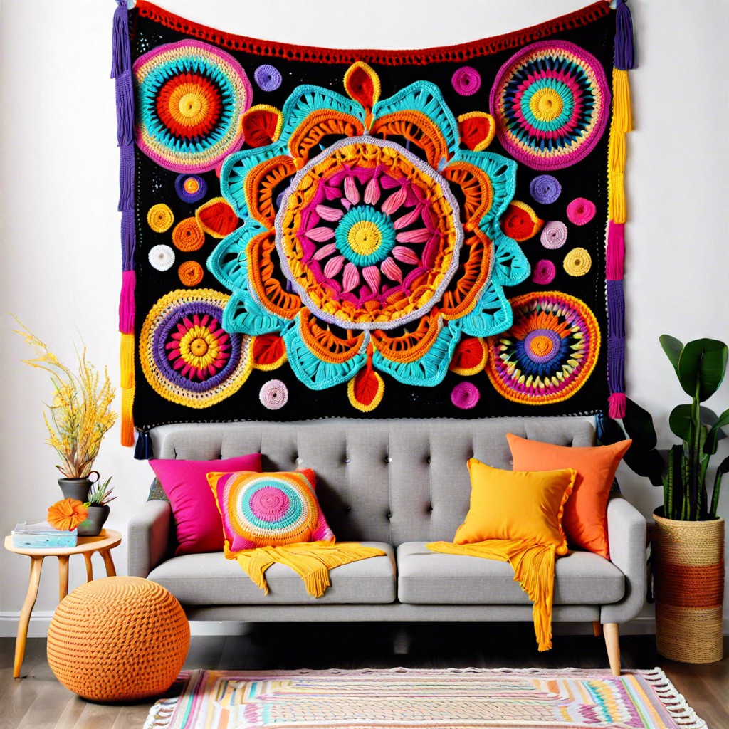 psychedelic wall hanging