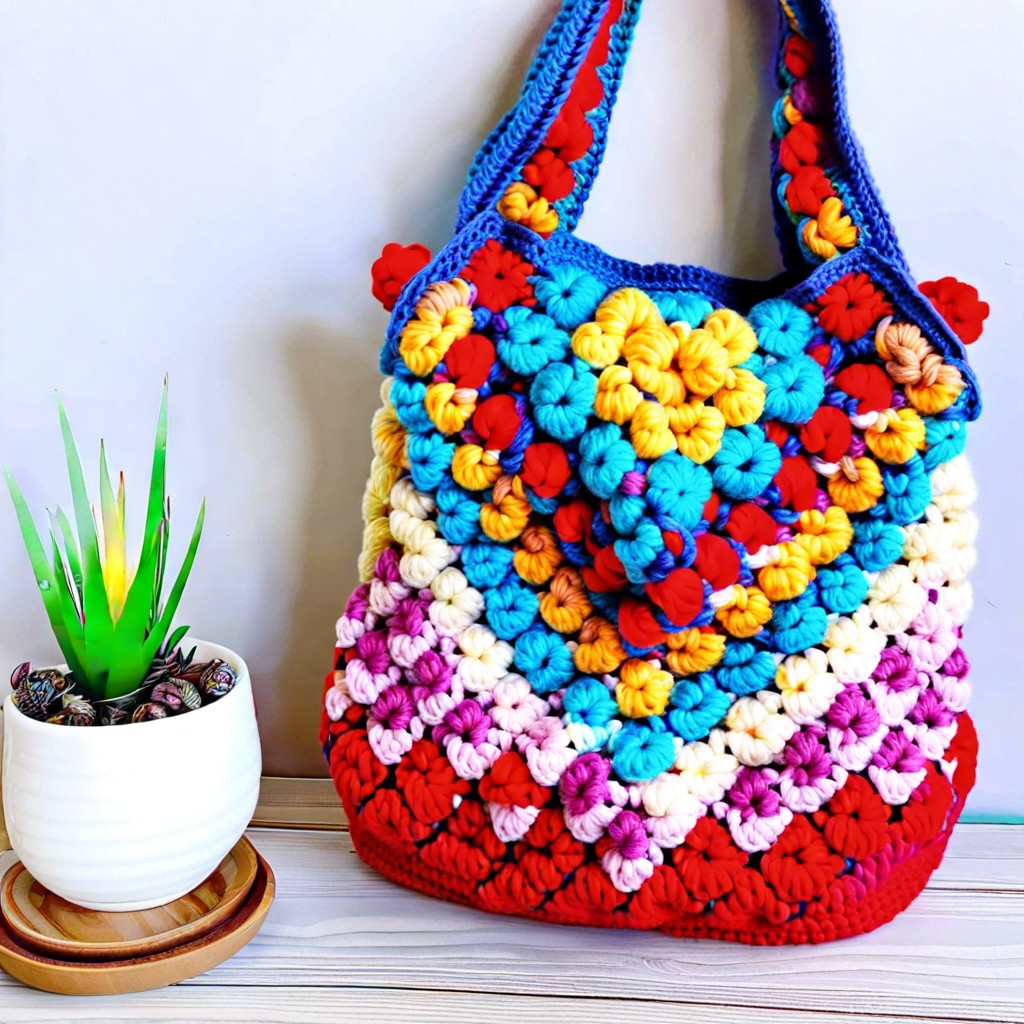 puff stitch tote