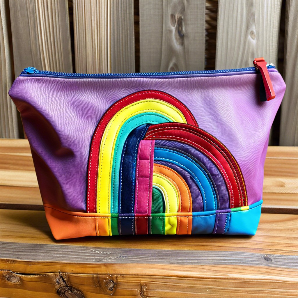 rainbow zipper pouch