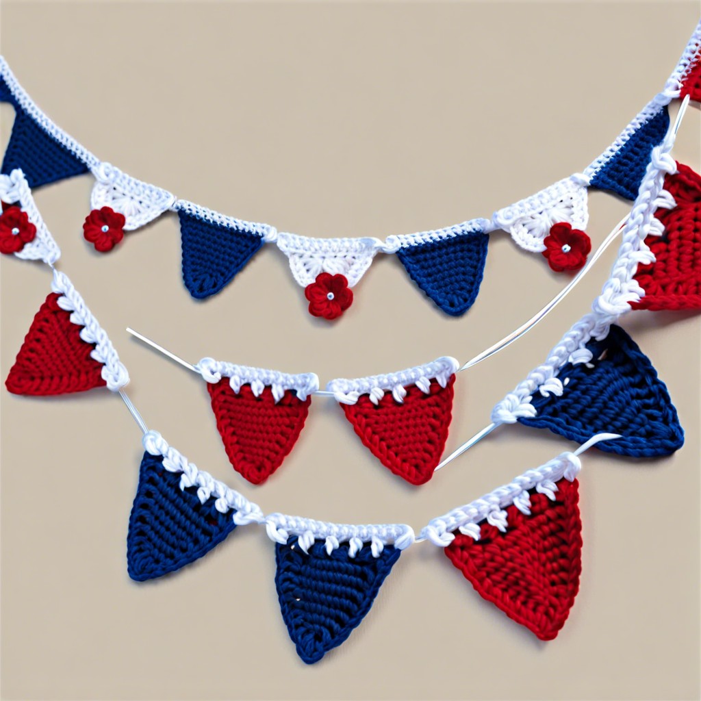 red white and blue bunting