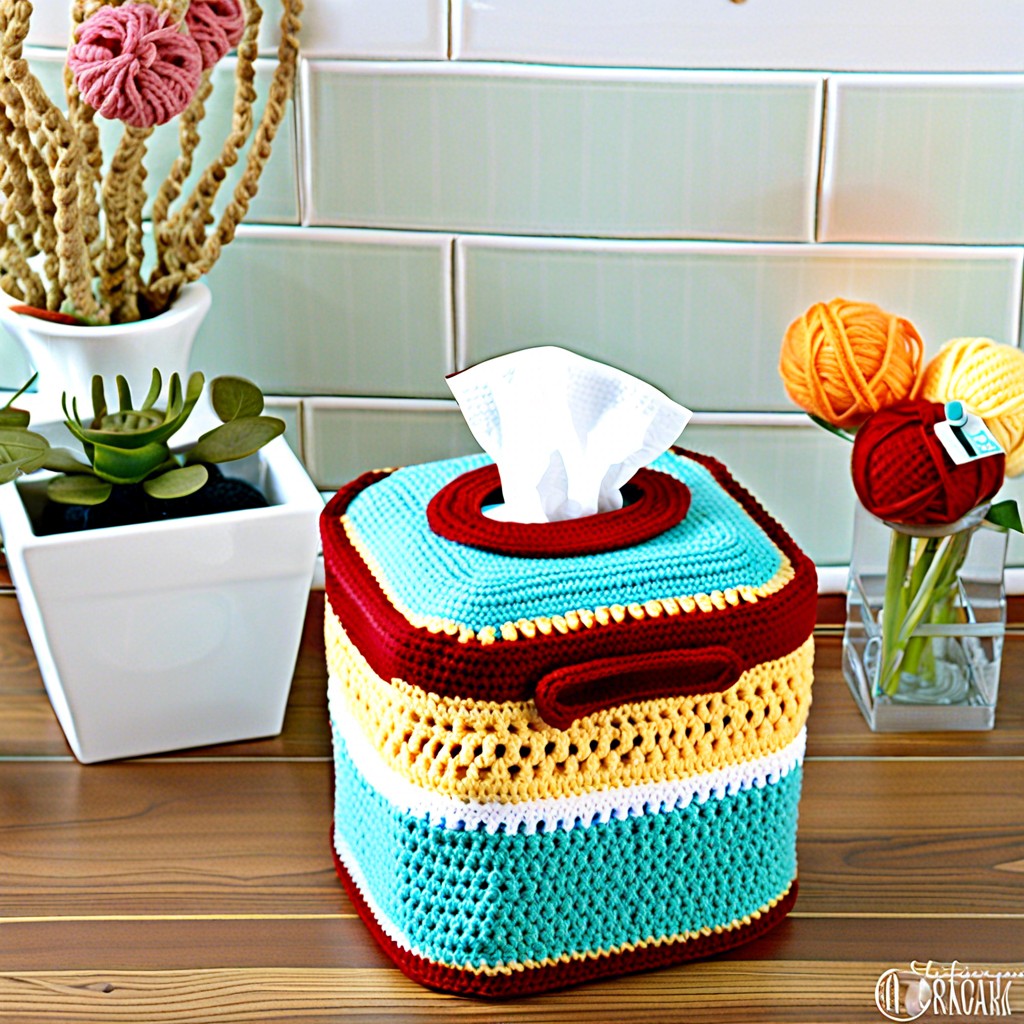 retro bathroom set tissue box and toilet lid cover