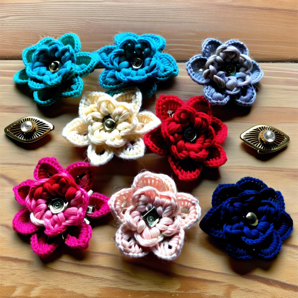 rosette hair clips