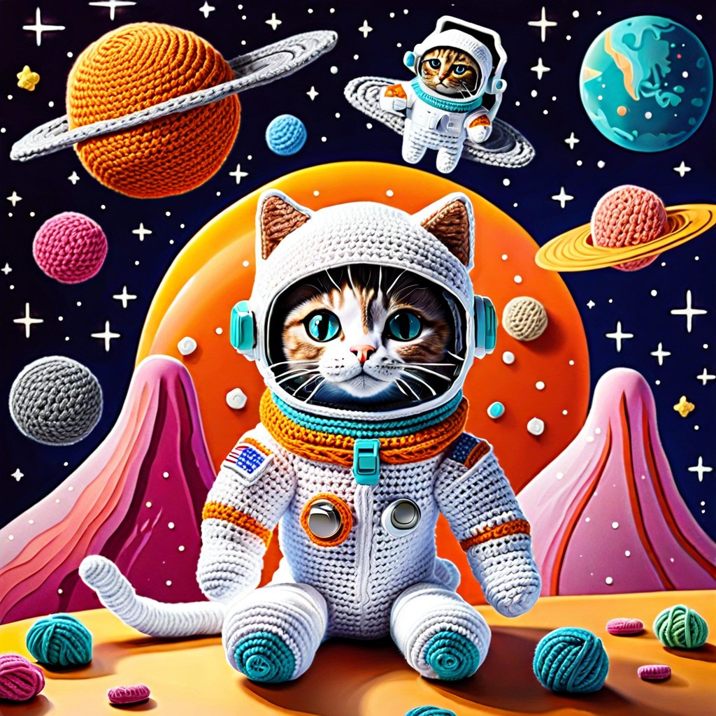 space astronaut cats