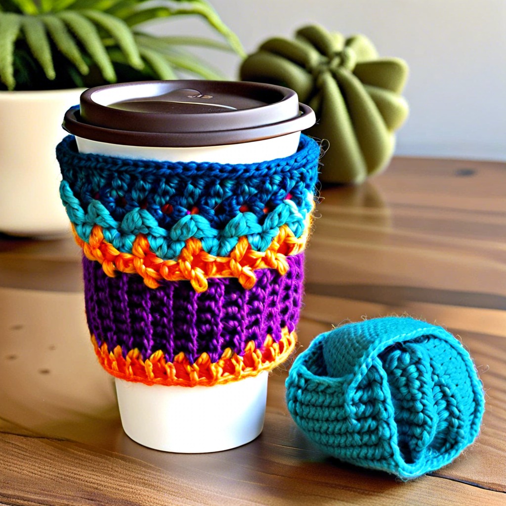 split color cup cozy