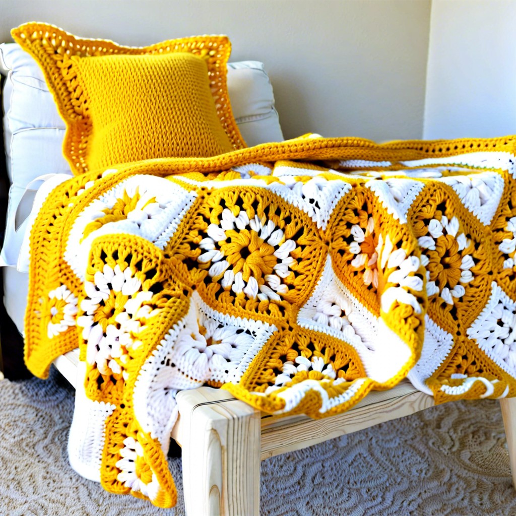 sunburst granny square afghan