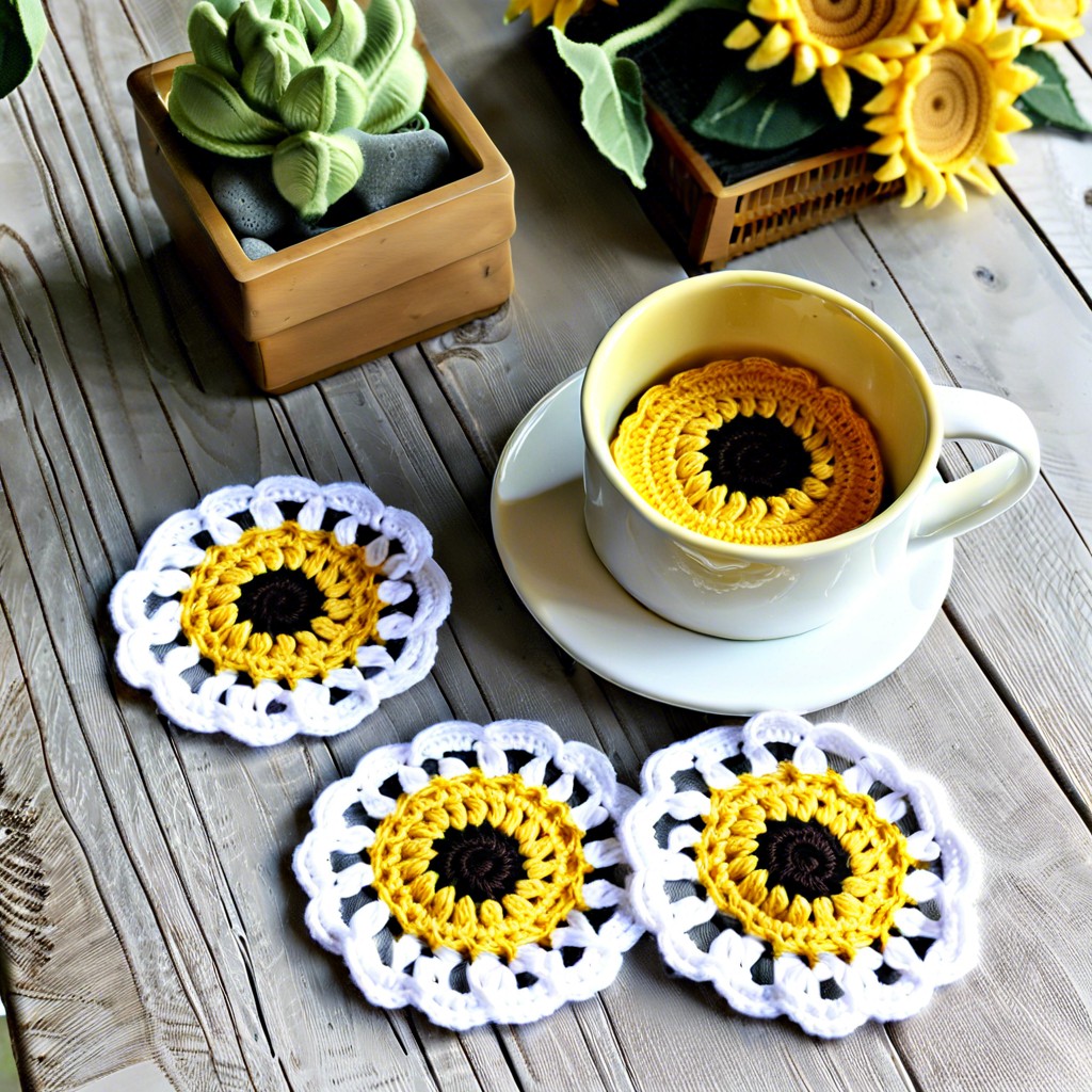 sunflower coasters