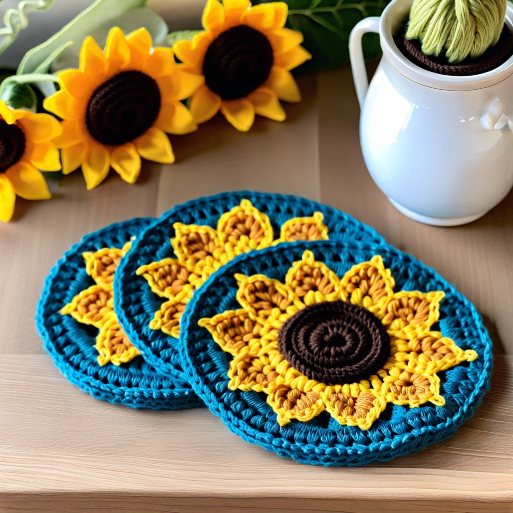 sunflower coasters