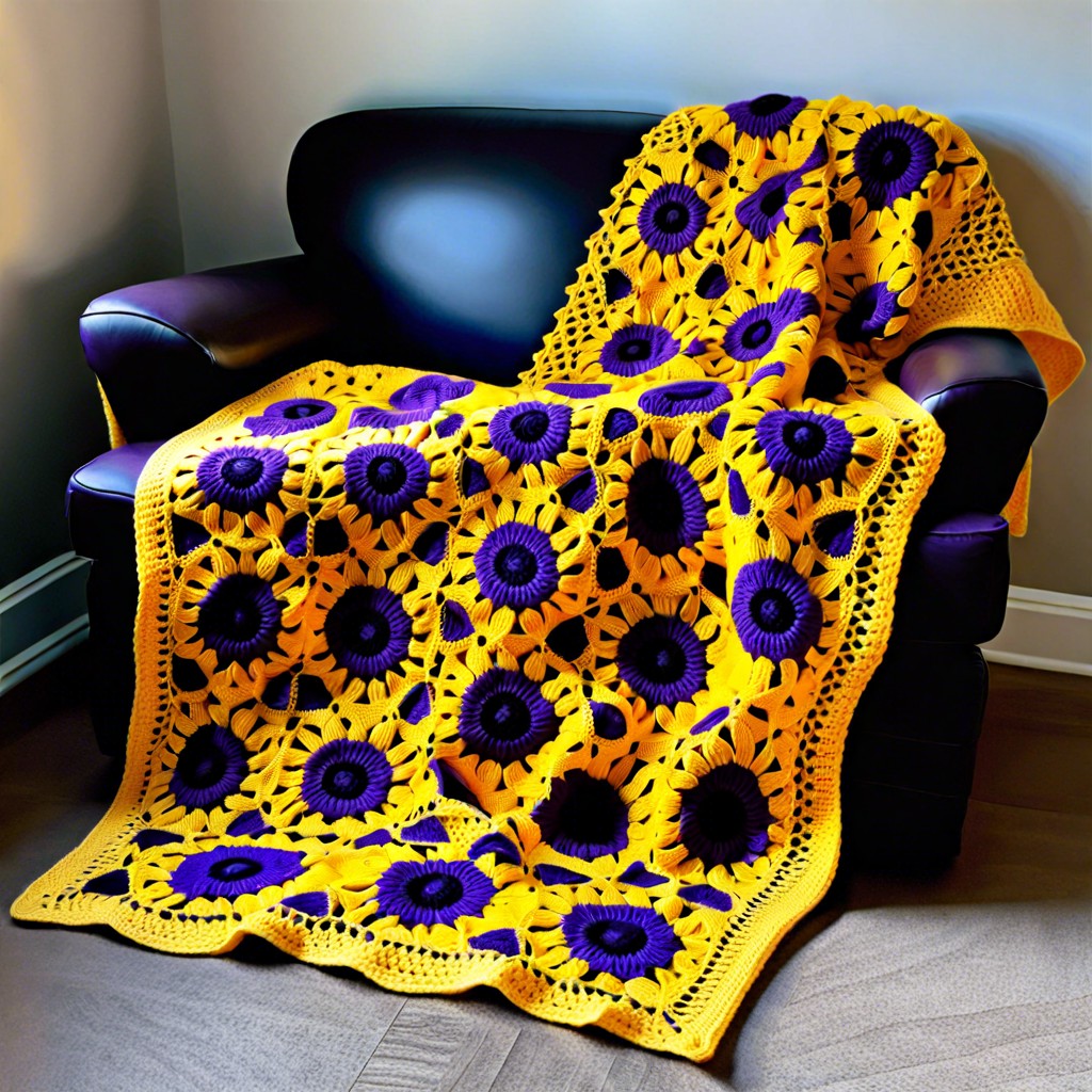 sunflower themed blanket