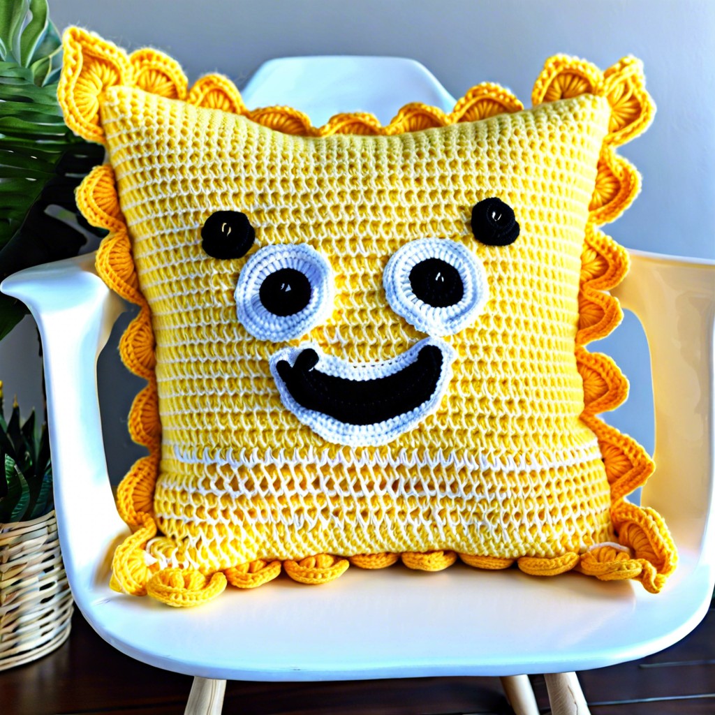 sunshine face pillow