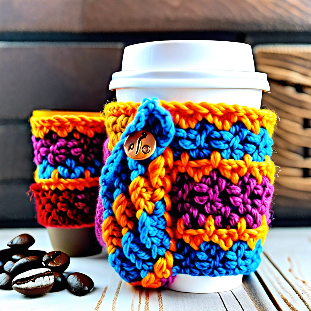 textured coffee cozy