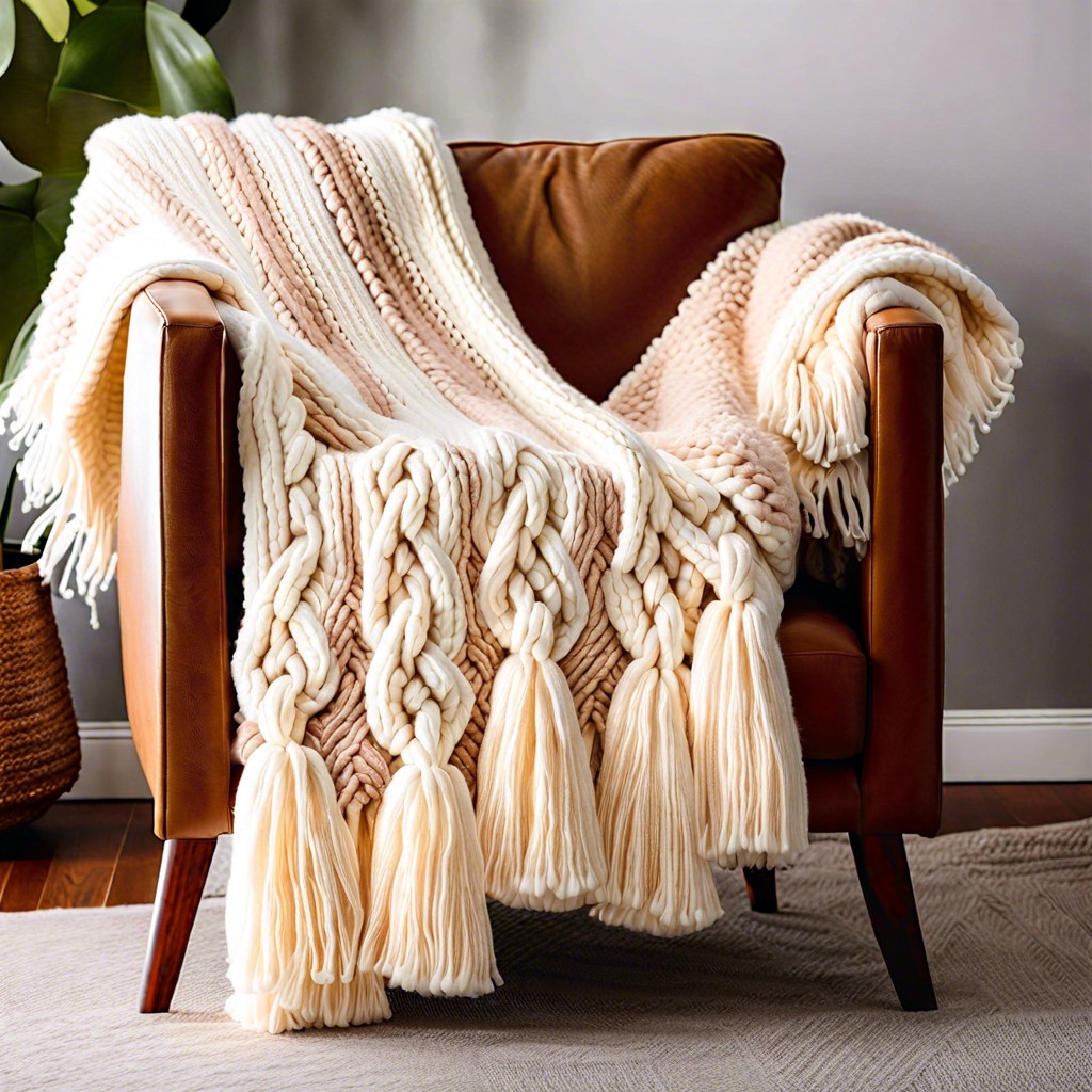 textured throw blanket