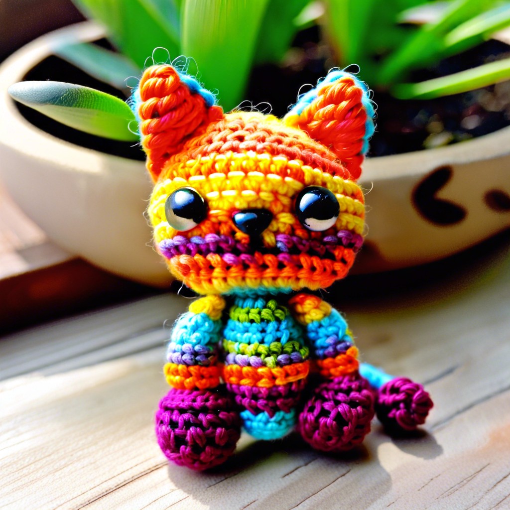 tiny amigurumi cat