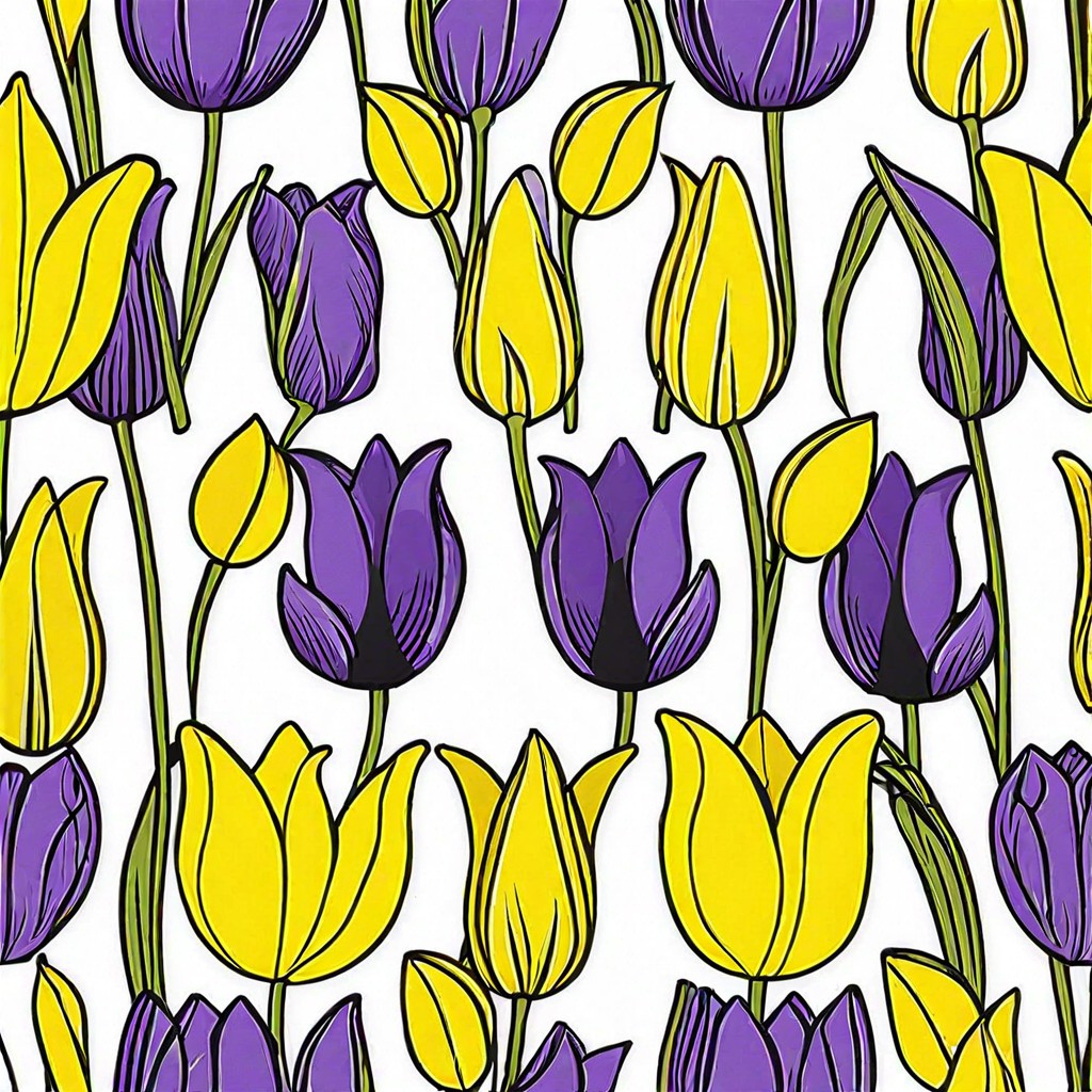 tulip pattern pillow covers