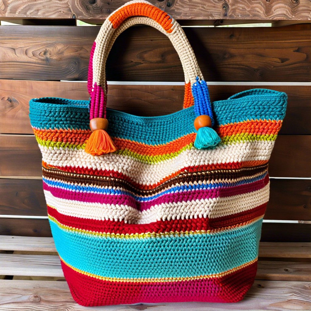 tunisian crochet tote