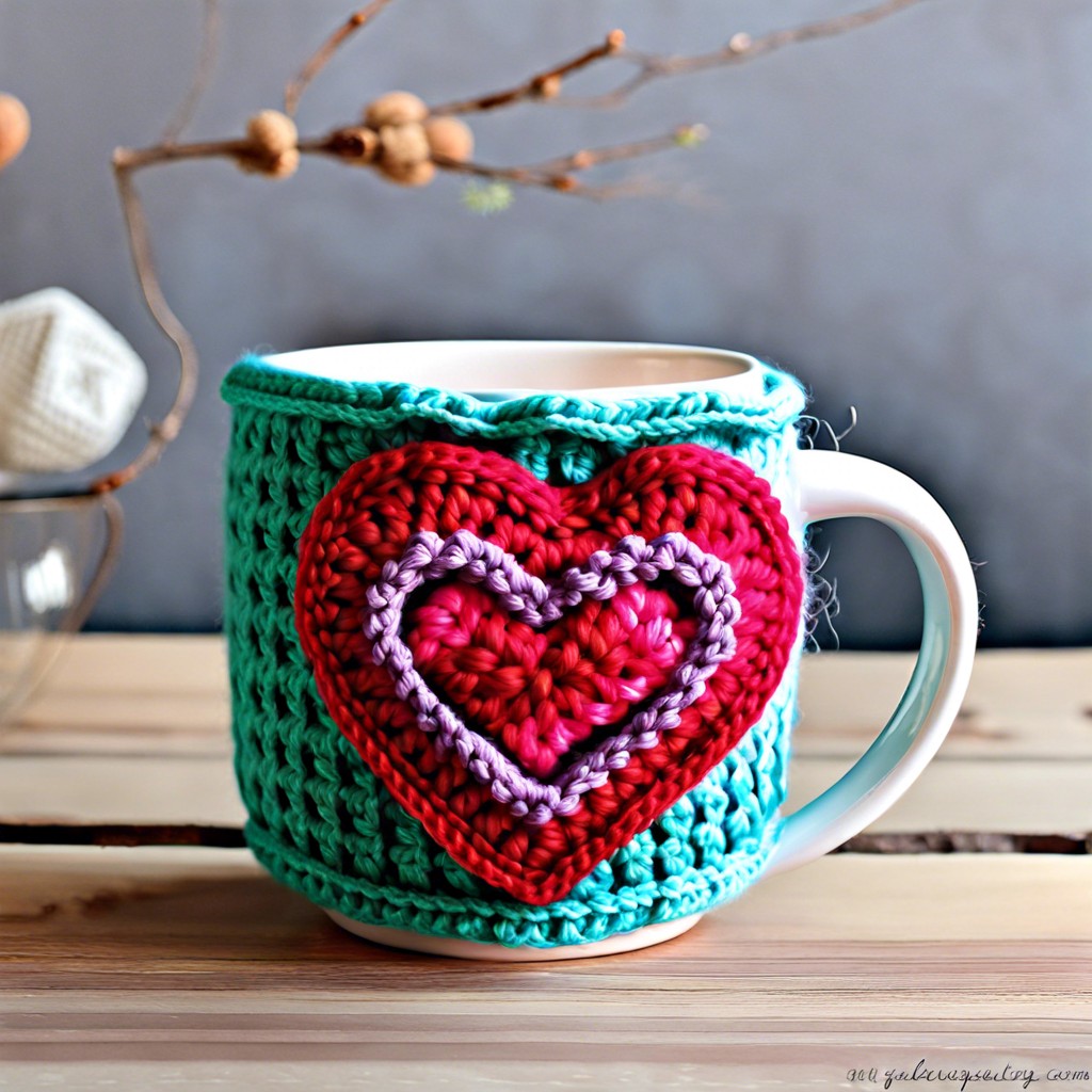 valentines day mug cozy