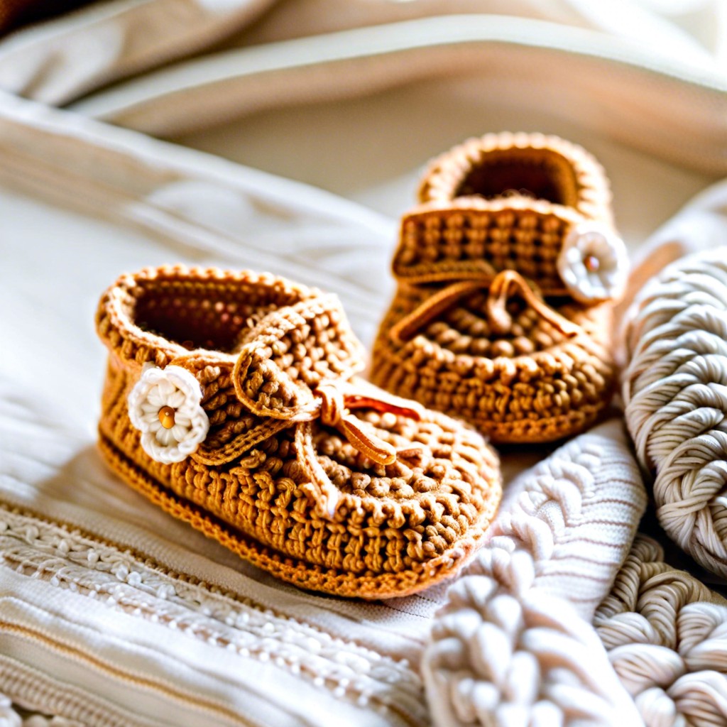 vintage inspired baby booties