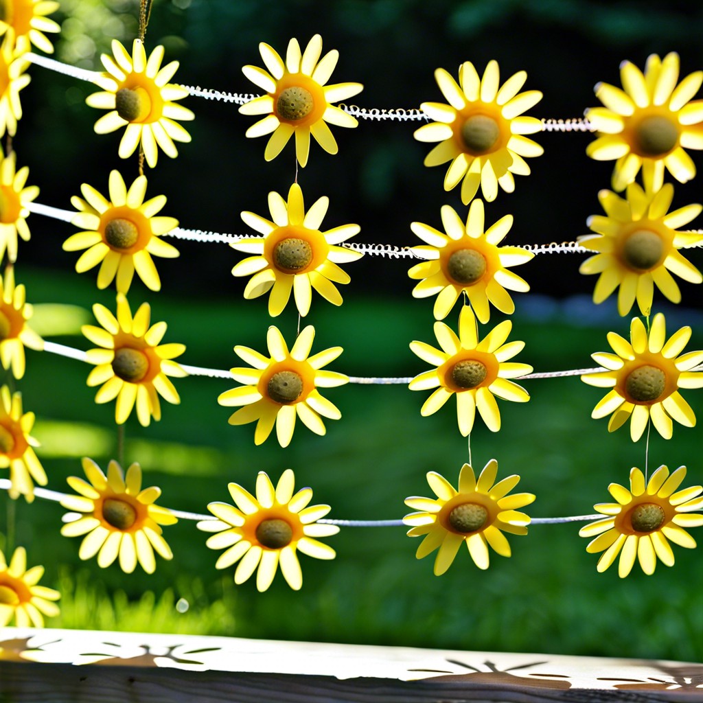 yellow daisy garlands