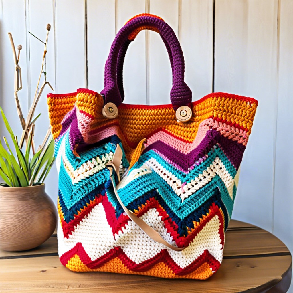 zigzag tote