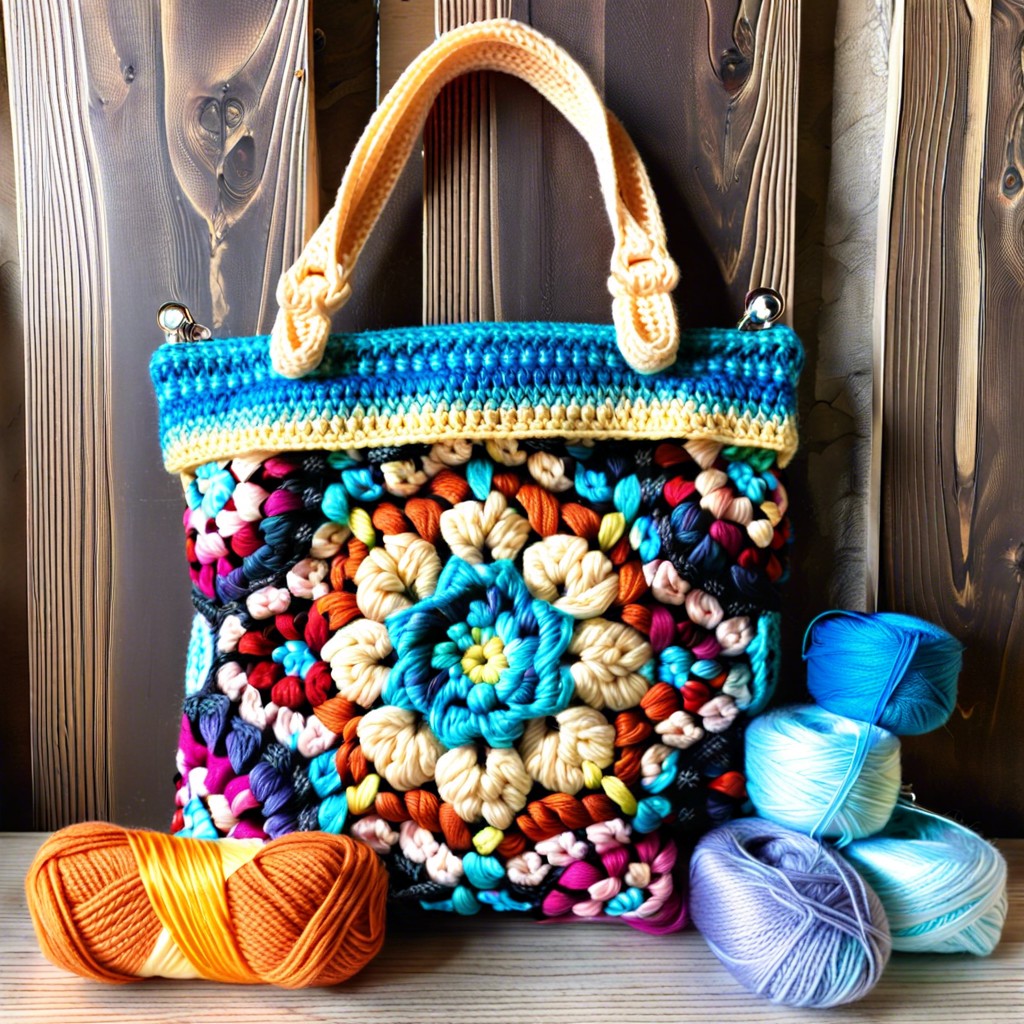 zippered crochet project bag