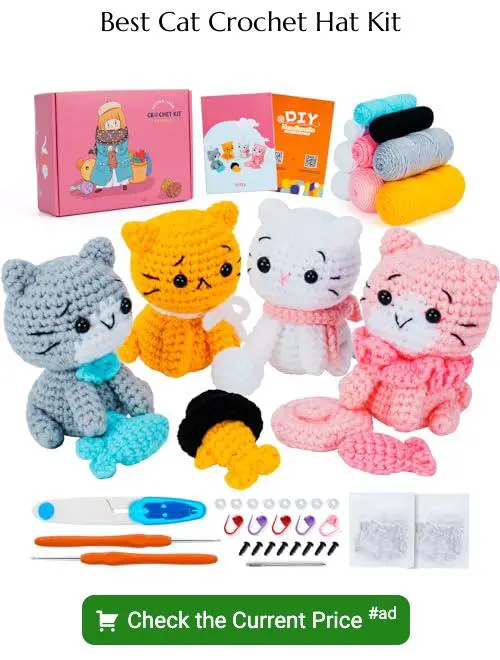 cat crochet hat kit