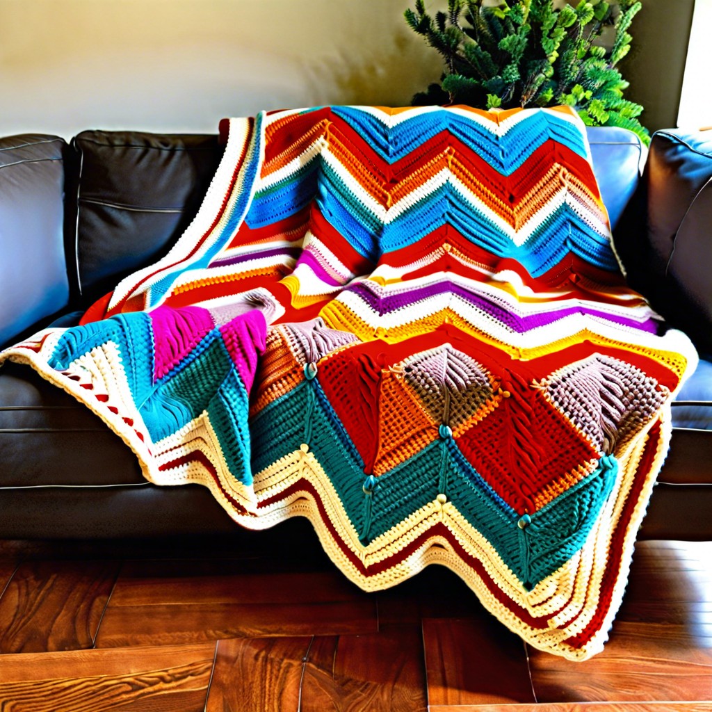 chevron striped blankets