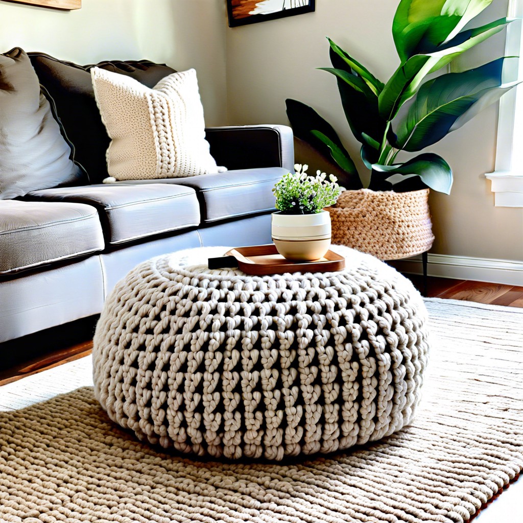 chunky floor pouf