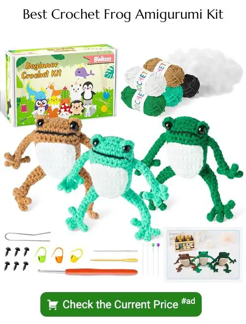 crochet frog amigurumi kit