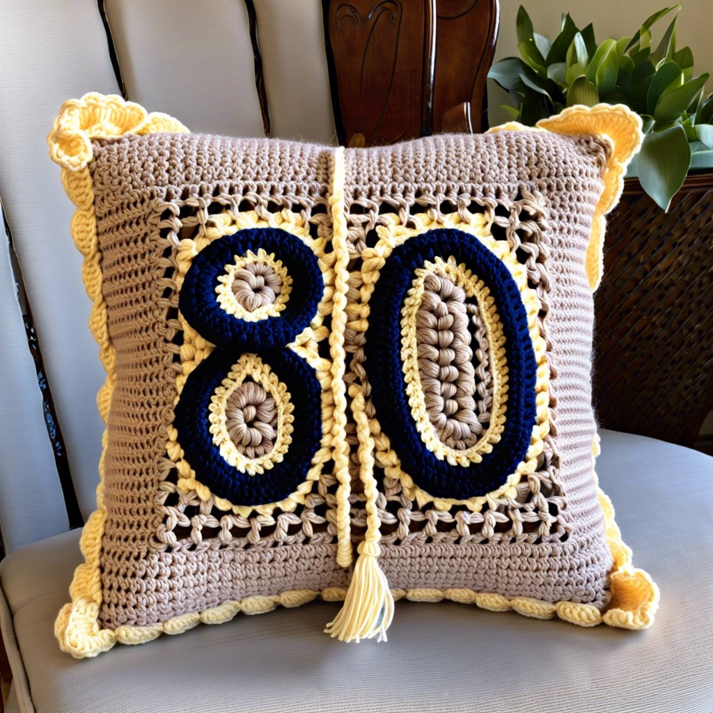 custom crochet cushion