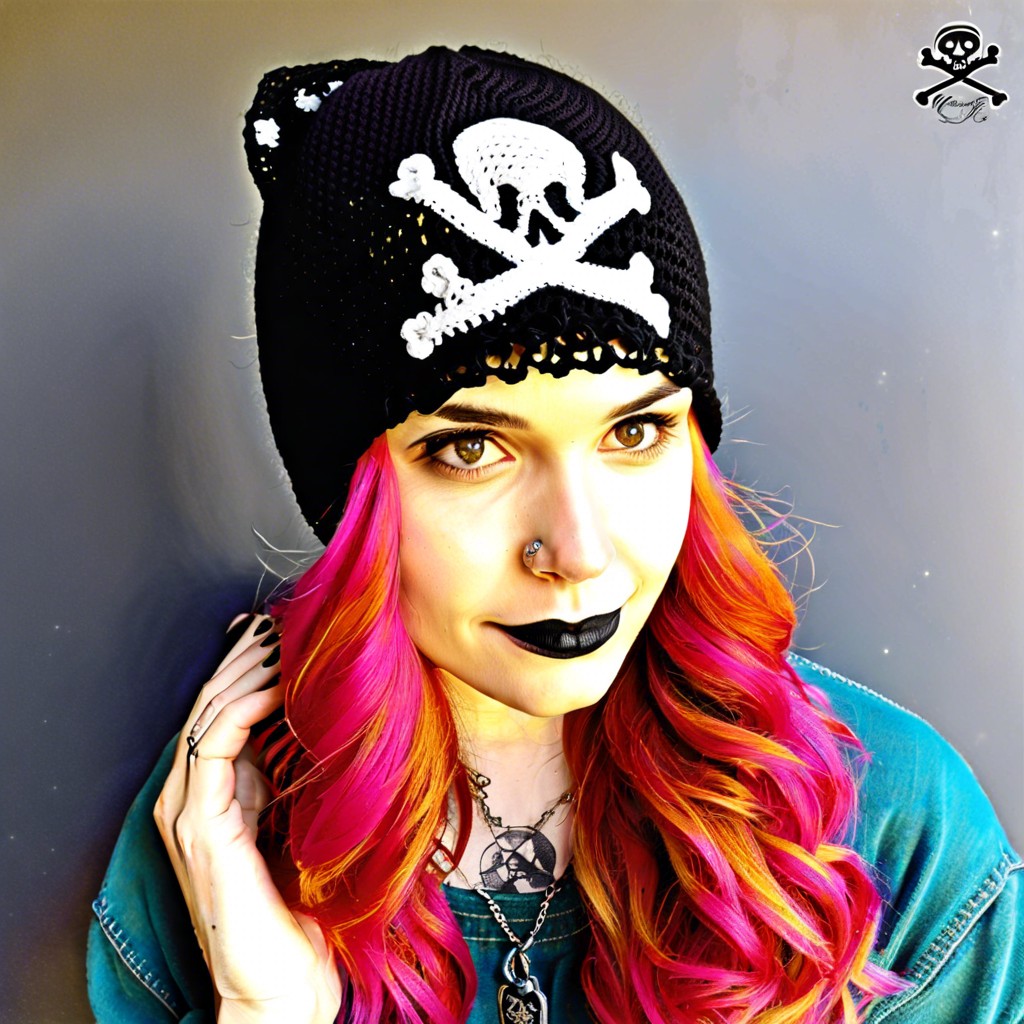 grunge skull and crossbones