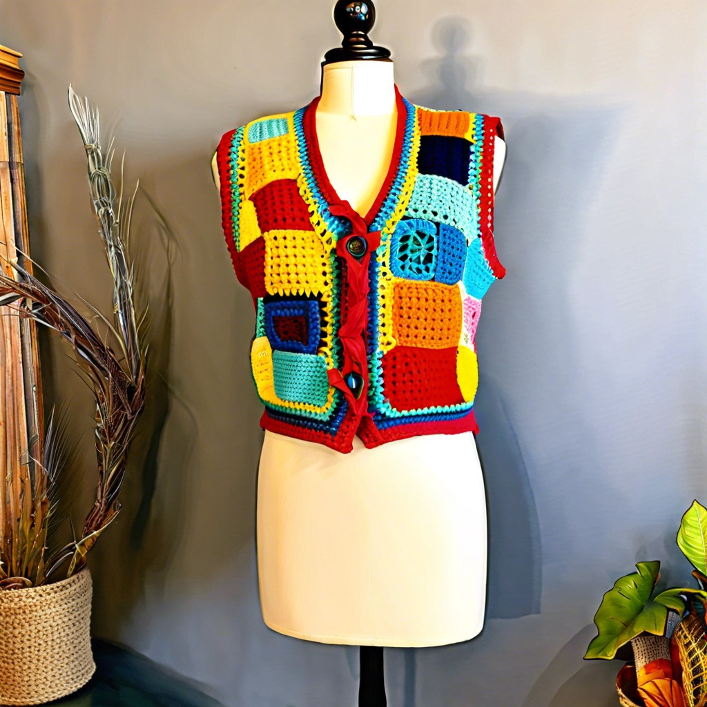 patchwork vests