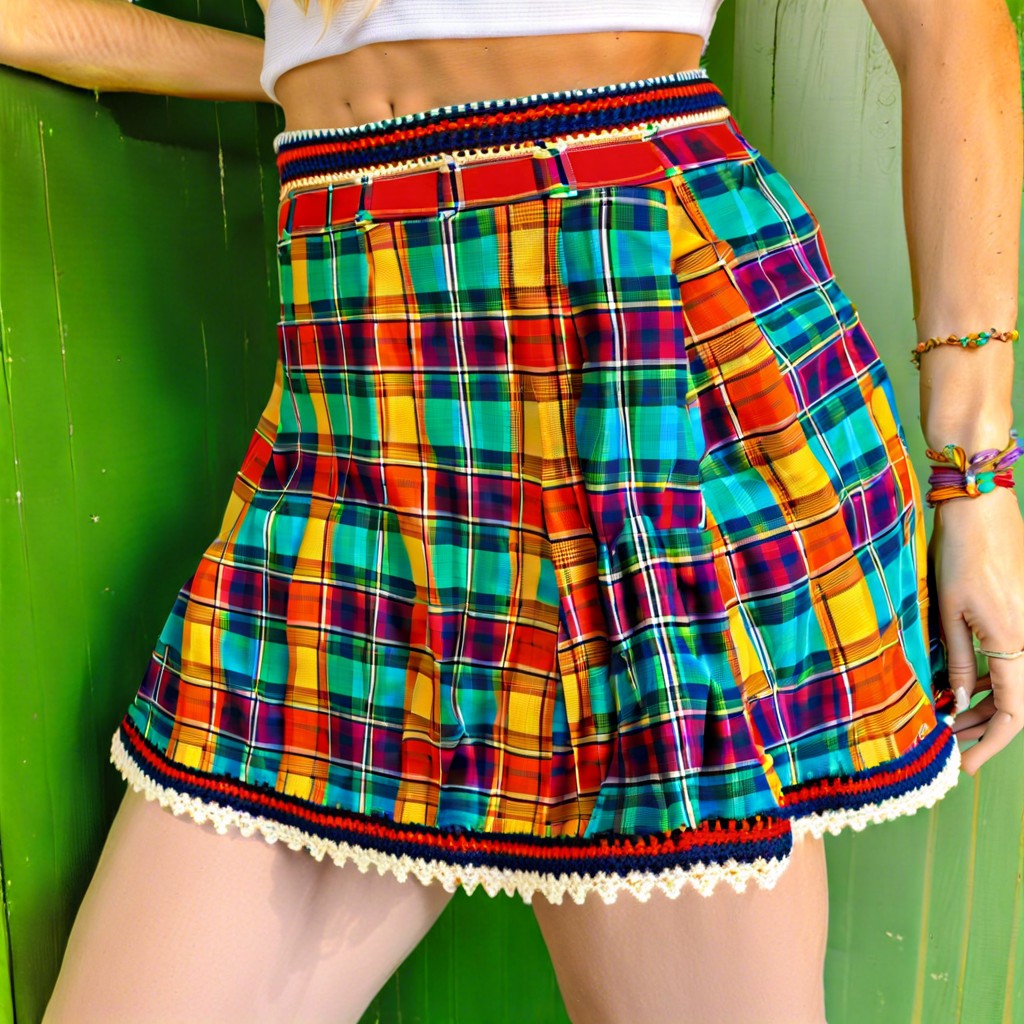 plaid mini skirts