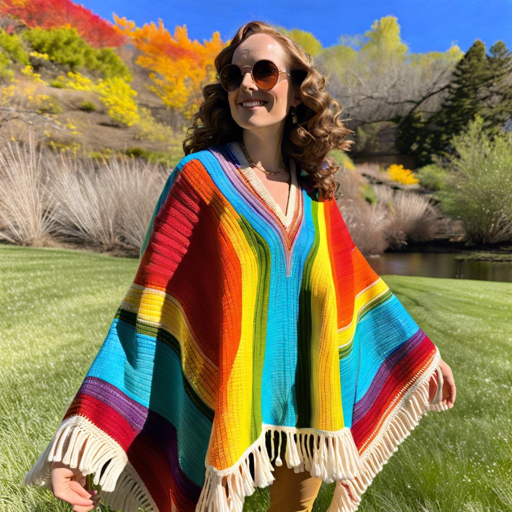 rainbow ponchos