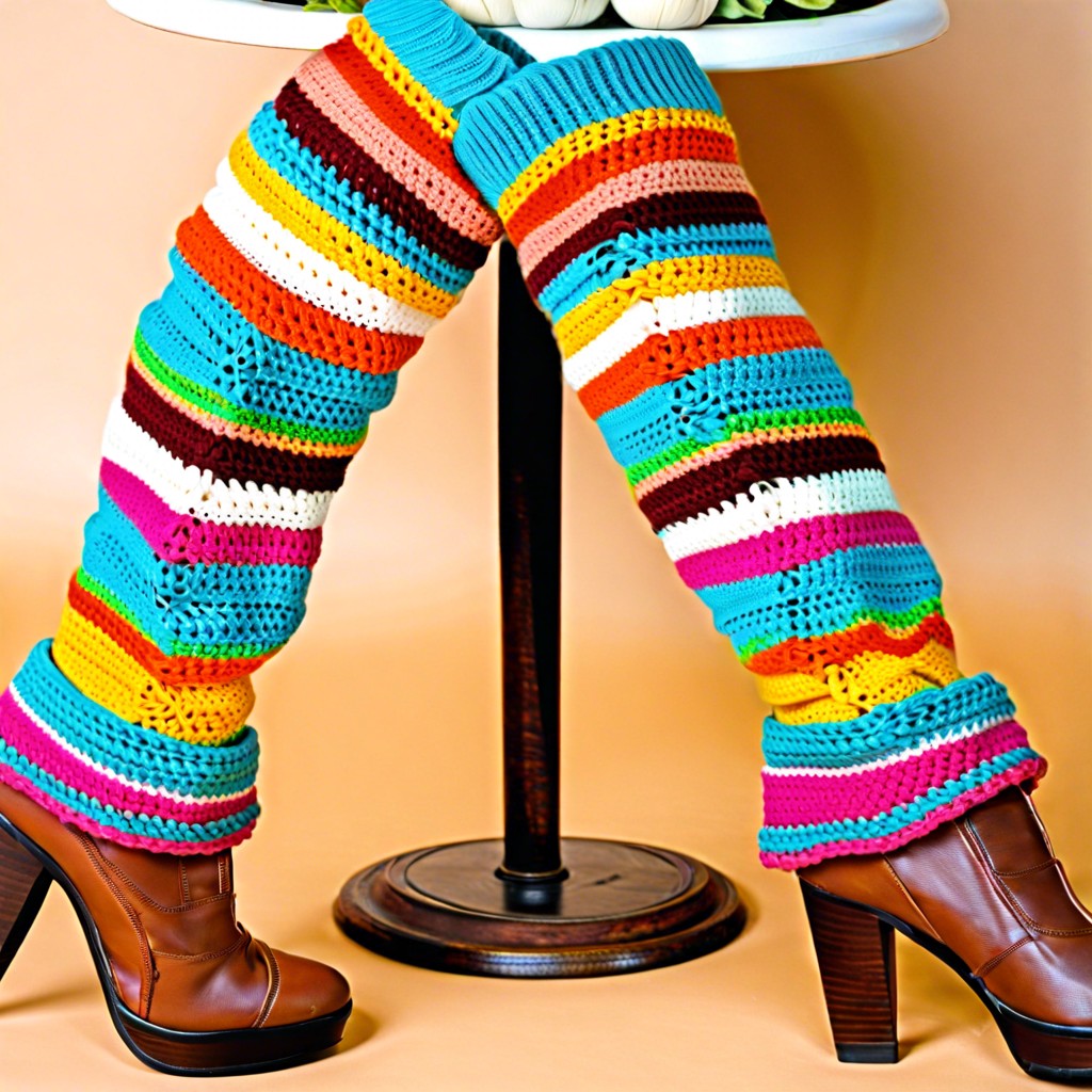 striped leg warmers