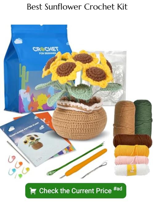 sunflower crochet kit