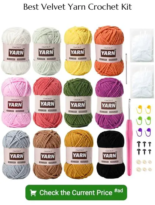 velvet yarn crochet kit